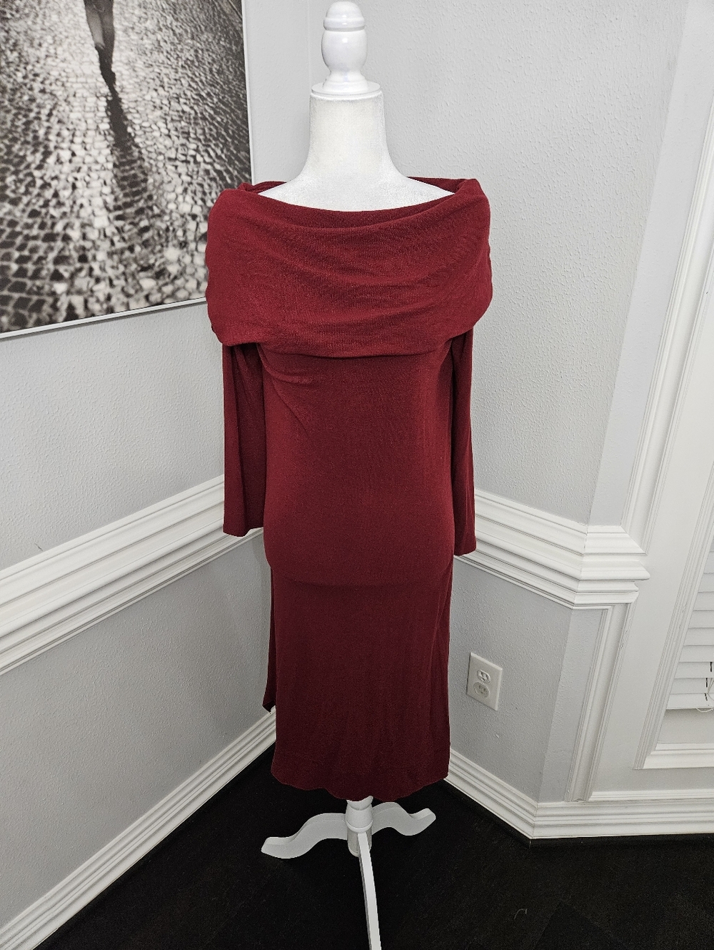 Soft Surroundings long sleeve sweater dress size medium red